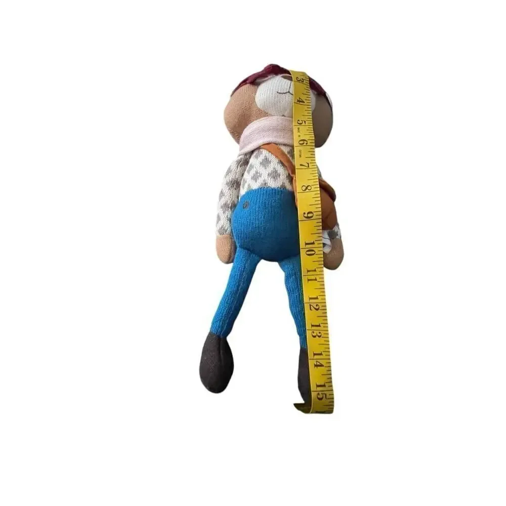 The Peanutshell Multicolor Charlie the Bear Plush Knit Glasses Stuffed Animal